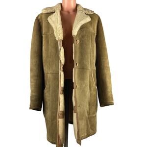 Genuine Shearling Sheepskin Leather Coat Made in New Zealand